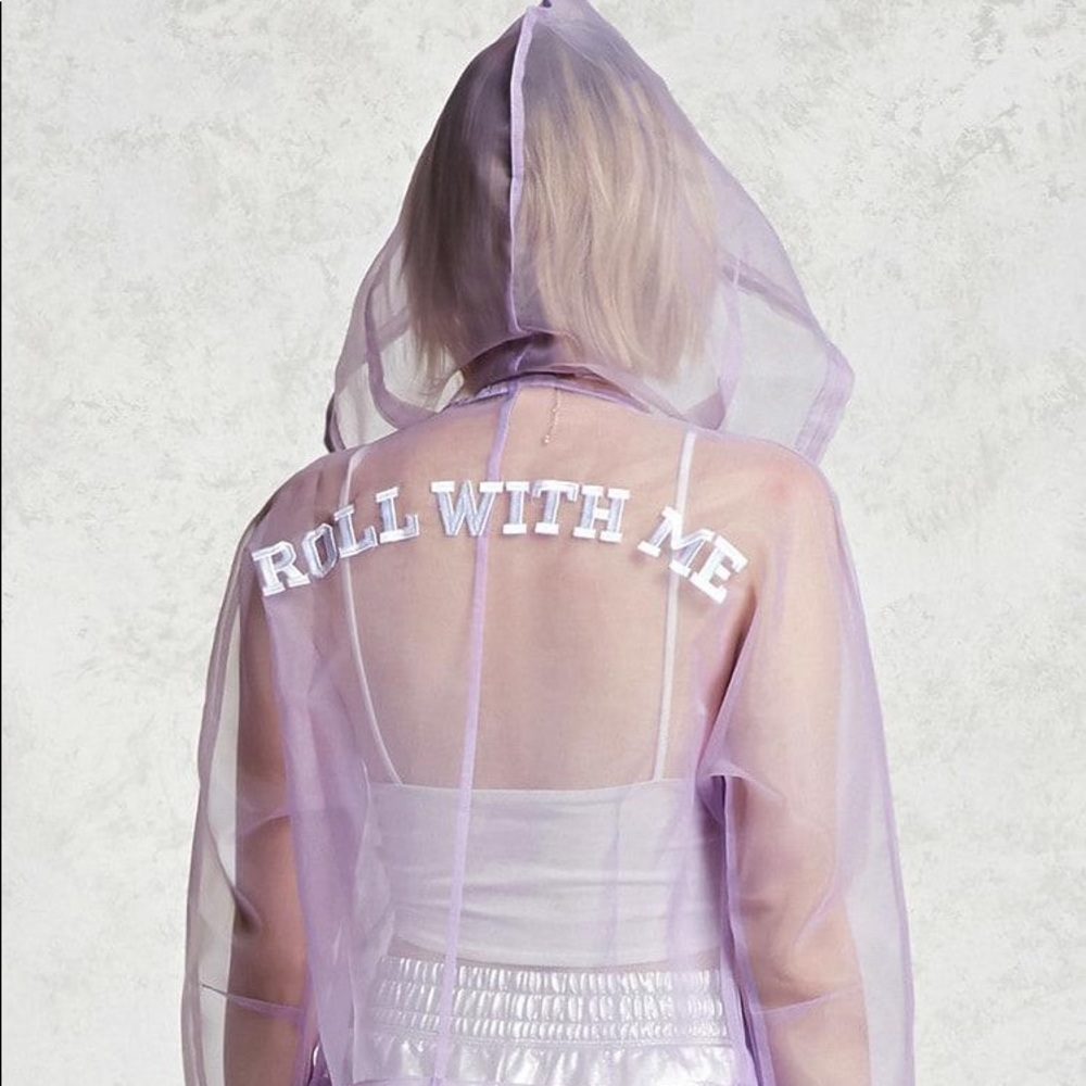 🛼 Roll with me forever 21 transparent zip up 🛼
